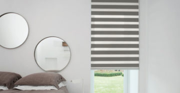 duo rolgordijnen grijs slaapkamer