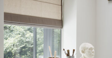 vouwgordijn beige semi-transparant