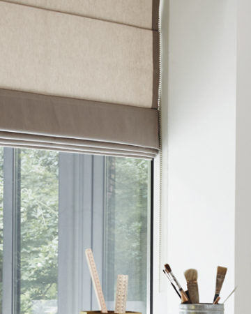 vouwgordijn beige semi-transparant