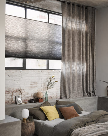 Toppoint gordijn Mingle enToppoint Duette®Shades model AO20 in stof 65000