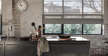 Inspiratie voor in de keuken raamdecoratie bij jouw interieur Toppoint vouwgordijn screenstof 84676