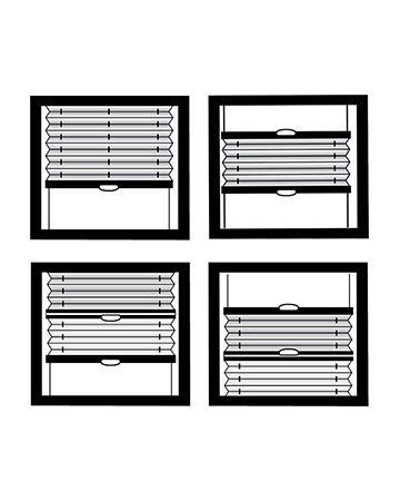 Raamdecoratie voor bij de voordeur Toppoint modellen easyclick duette®shades