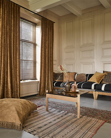 Creëer de perfecte kleurbalans in huis 201123-96087a Toppoint Silva houten jaloezie classic 1397 Gordijn Shabby Velvet