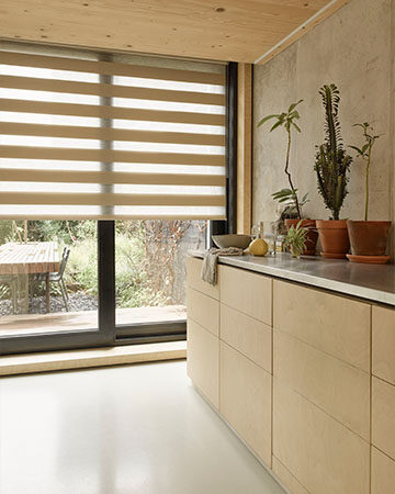 Maatwerk raamdecoratie, perfect passend Toppoint Duo rolgordijn