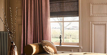 Maatwerk raamdecoratie, perfect passend Toppoint gordijn Isola effect en vouwgordijn Hanne