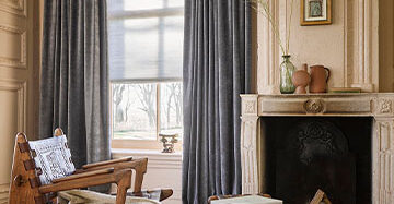Raamdecoratie voor hoge ramen Toppoint gordijn Shabby Velvet