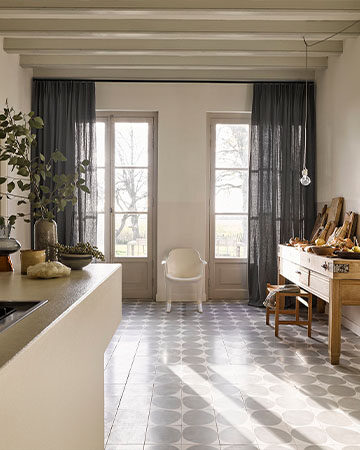 Raamdecoratie voor openslaande deuren_Toppoint gordijn Evisa